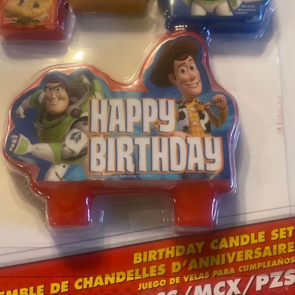 TOY STORY Birthday Candle Set x 4 Piece Woody Buzz Lightyear